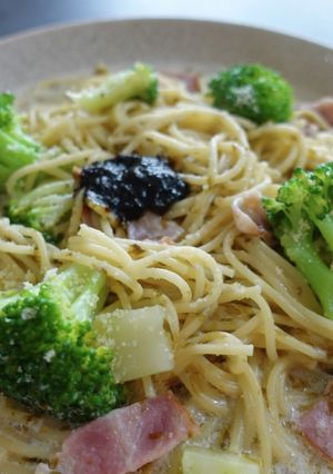 ワンパンで☆磯のりと柚子胡椒のパスタ-レシピのメイン写真