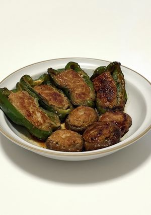ピーマンと椎茸の肉詰め-レシピのメイン写真