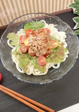 トマサラうどん-レシピのメイン写真