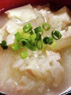 ベーコンと大根の中華粥風スープ-レシピのメイン写真