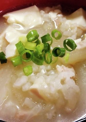 ベーコンと大根の中華粥風スープ-レシピのメイン写真