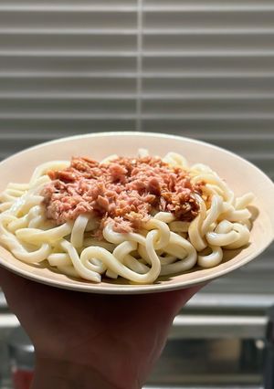 さっぱり簡単包丁なし！ツナ缶冷やしうどん-レシピのメイン写真