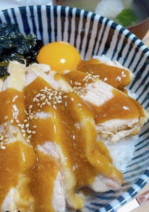 レンジでしっとり鶏ハム丼-レシピのメイン写真