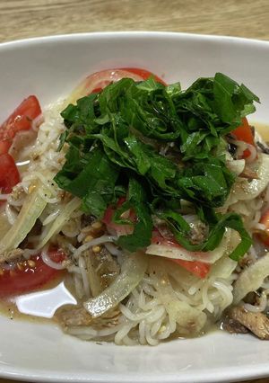 豆腐パスタ　オイルサーディンパスタ-レシピのメイン写真