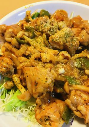 鶏肉とキノコ＆ピーマンのピザソース炒め-レシピのメイン写真