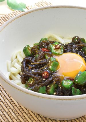 もずくとオクラのぶっかんけうどん-レシピのメイン写真