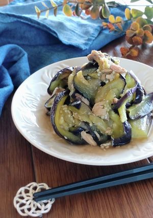 レンジで簡単☆なすとツナの煮浸し。-レシピのメイン写真