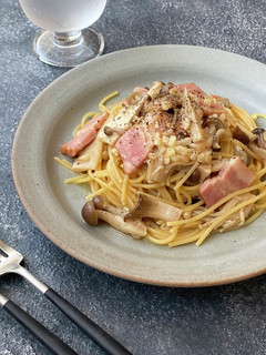 レンジで作るベーコンときのこの極みパスタ-レシピのメイン写真