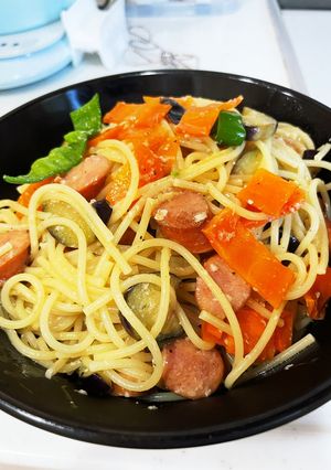 和風塩麹の野菜たっぷりパスタ-レシピのメイン写真