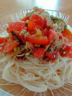 さっぱりツナトマトそうめん-レシピのメイン写真