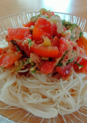さっぱりツナトマトそうめん-レシピのメイン写真