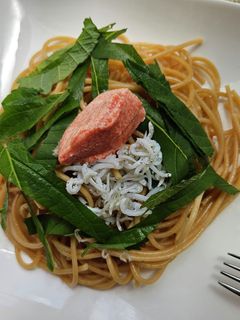 【家庭菜園】たらことしらす紫蘇冷製スパ!-レシピのメイン写真