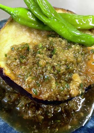 野菜すりおろしダレで揚げなすの一品-レシピのメイン写真