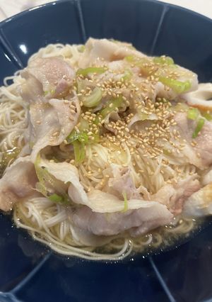 豚バラ塩だれ素麺-レシピのメイン写真