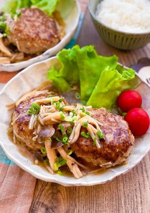 きのこあんかけハンバーグ♫-レシピのメイン写真
