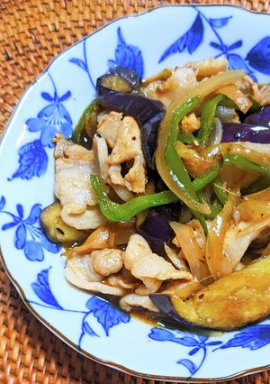 豚バラ肉ピーマン茄子の豆鼓醤炒め-レシピのメイン写真