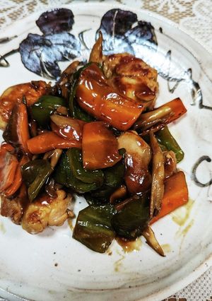 鶏もも肉黒酢炒め-レシピのメイン写真