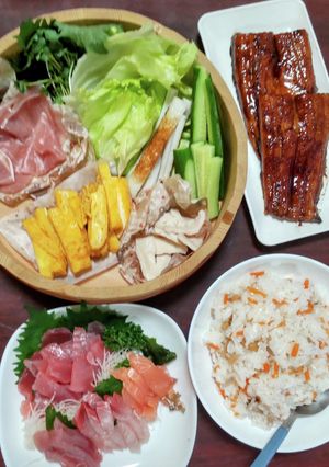 土用の丑の日♪手巻き寿司♡鰻はふわふわ-レシピのメイン写真