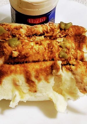 “ランチパックツナマヨサンドわさび醤油”-レシピのメイン写真