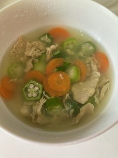 オクラの簡単スープ-レシピのメイン写真