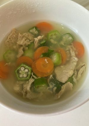 オクラの簡単スープ-レシピのメイン写真