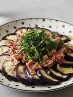 レンジで簡単!ナスの生ハムカルパッチョ-レシピのメイン写真