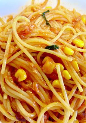 子供でもできるツナコーンのトマトパスタ-レシピのメイン写真