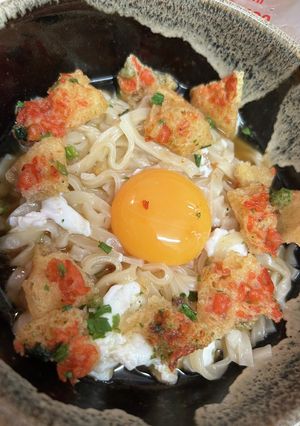 どん兵衛のインスタント麺〖釜玉うどん風〗-レシピのメイン写真