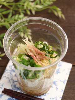 簡単!冷やしカップそうめん 薬味納豆-レシピのメイン写真