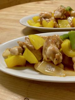 鶏もも肉とパプリカの甘酢炒め-レシピのメイン写真