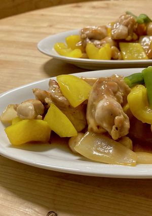 鶏もも肉とパプリカの甘酢炒め-レシピのメイン写真