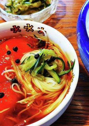 そうめんアレンジ■トマトと旨だれきゅうり-レシピのメイン写真