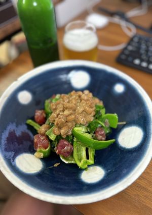 マグロ納豆と生ピーマンのサラダ-レシピのメイン写真
