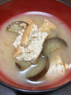 厚揚げなす味噌汁-レシピのメイン写真