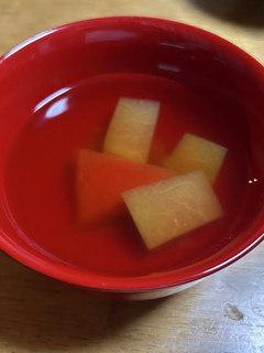 スイカの皮の冷やしお吸い物-レシピのメイン写真