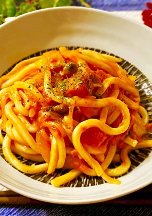 簡単☆トマトクリームうどん-レシピのメイン写真