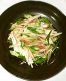 山芋おくら茗荷♪慢性せき疲れに簡単薬膳