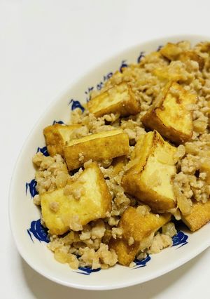 厚揚げの甘辛味噌そぼろ炒め-レシピのメイン写真