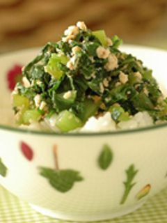 チョイサム(菜心)と豆腐のフリカケ丼-レシピのメイン写真