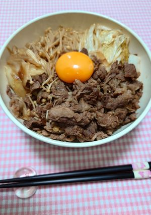 簡単☆お手軽すき焼き丼♩-レシピのメイン写真