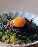 レンジ★ブルグル台湾混ぜ丼★ヘルシー弁当