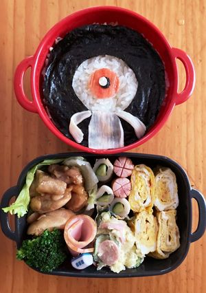 目玉おやじ♡キャラ弁-レシピのメイン写真