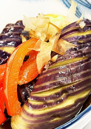 レンチンで簡単！茄子の煮浸し&パプリカ-レシピのメイン写真