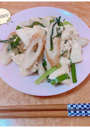 ☆木綿豆腐とちくわのとろみ炒め☆-レシピのメイン写真