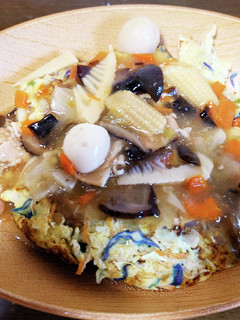 超簡単!お好み焼き風野菜あんかけ-レシピのメイン写真