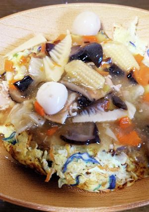 超簡単！お好み焼き風野菜あんかけ-レシピのメイン写真