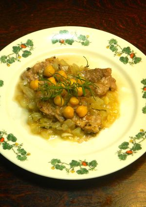 豚肉とヒヨコ豆のさっと煮ワンパン簡単イタリアン-レシピのメイン写真