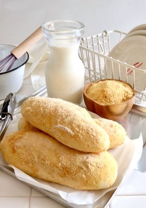 揚げない☆米粉のきな粉揚げパン-レシピのメイン写真