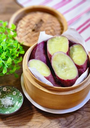 【蒸籠蒸し】ふかし芋~♡薩摩芋の美味しい食べ方♡-レシピのメイン写真