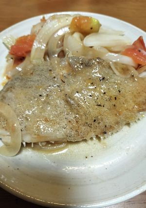 カレイとトマトの炒めもの-レシピのメイン写真